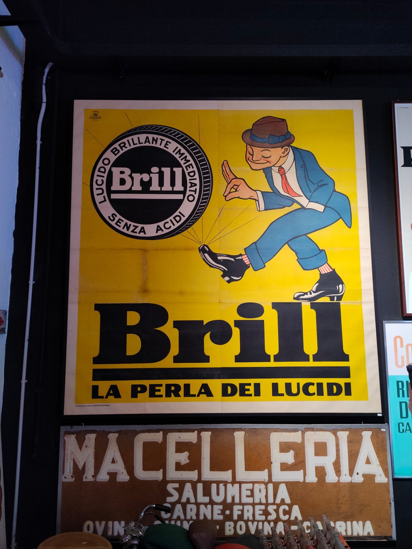 Manifesto originale in cornice Brill Tortona4Arte