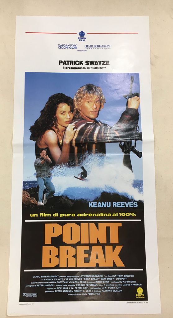 Locandina Di Cinema Originale D'Epoca Point Break 1991 Tortona4Arte