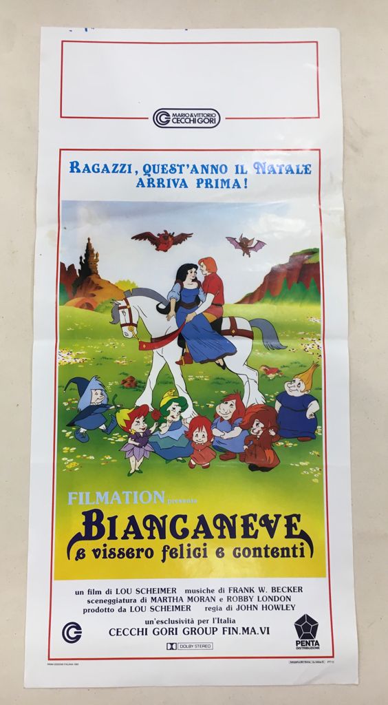Locandina Di Cinema Originale D'Epoca Biancaneve 1989 Tortona4Arte
