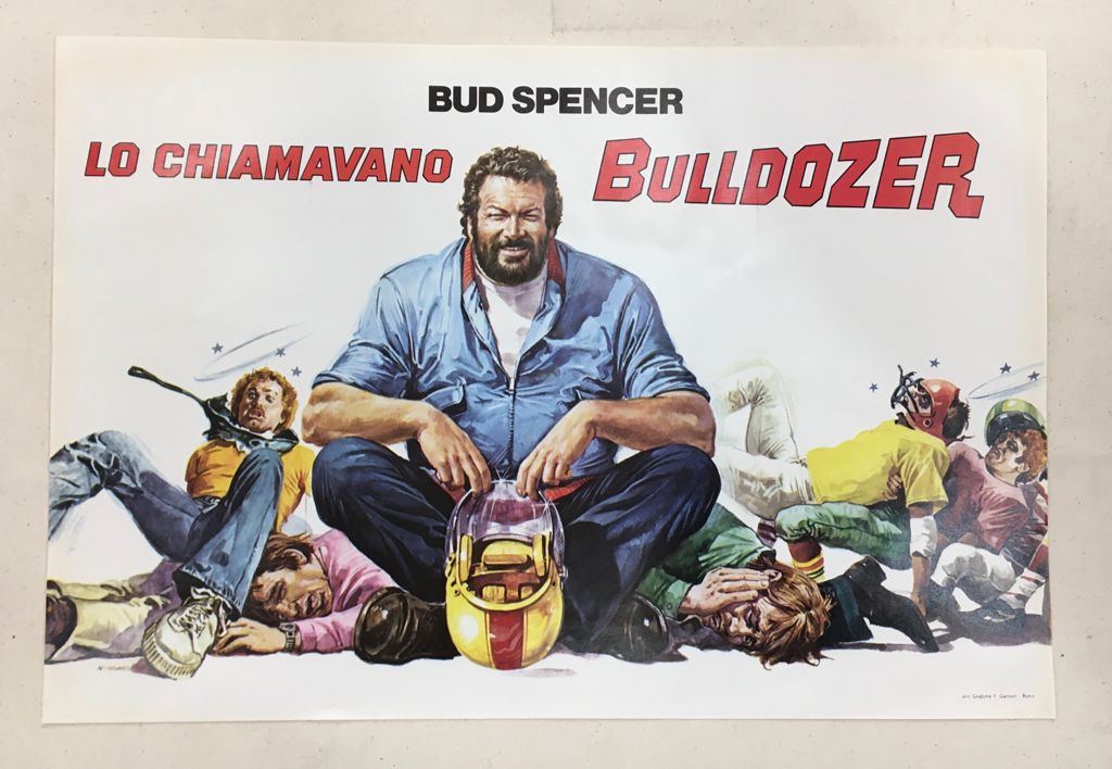 Fotobusta Di Cinema Originale D'Epoca Lo Chiamavano Bulldozer 1978 49 x 33 Tortona4Arte