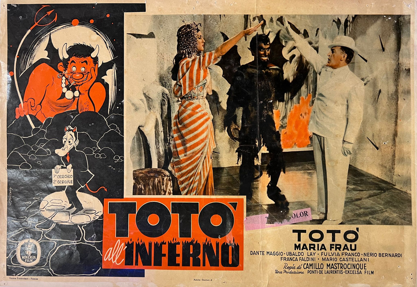 Fotobusta originale Totò L'Inferno Tortona4Arte