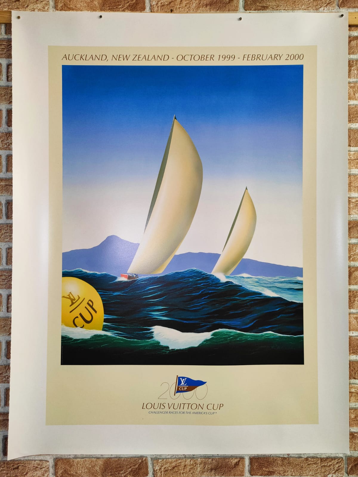 Manifesto Pubblicitario Louis Vuitton Cup - Auckland (Razzia) 1999 - 2000 Tortona4Arte