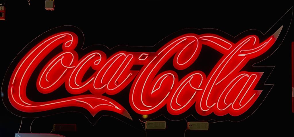 Insegna luminosa filo neon Coca Cola anni '70 - TUR1605 Tortona4Arte