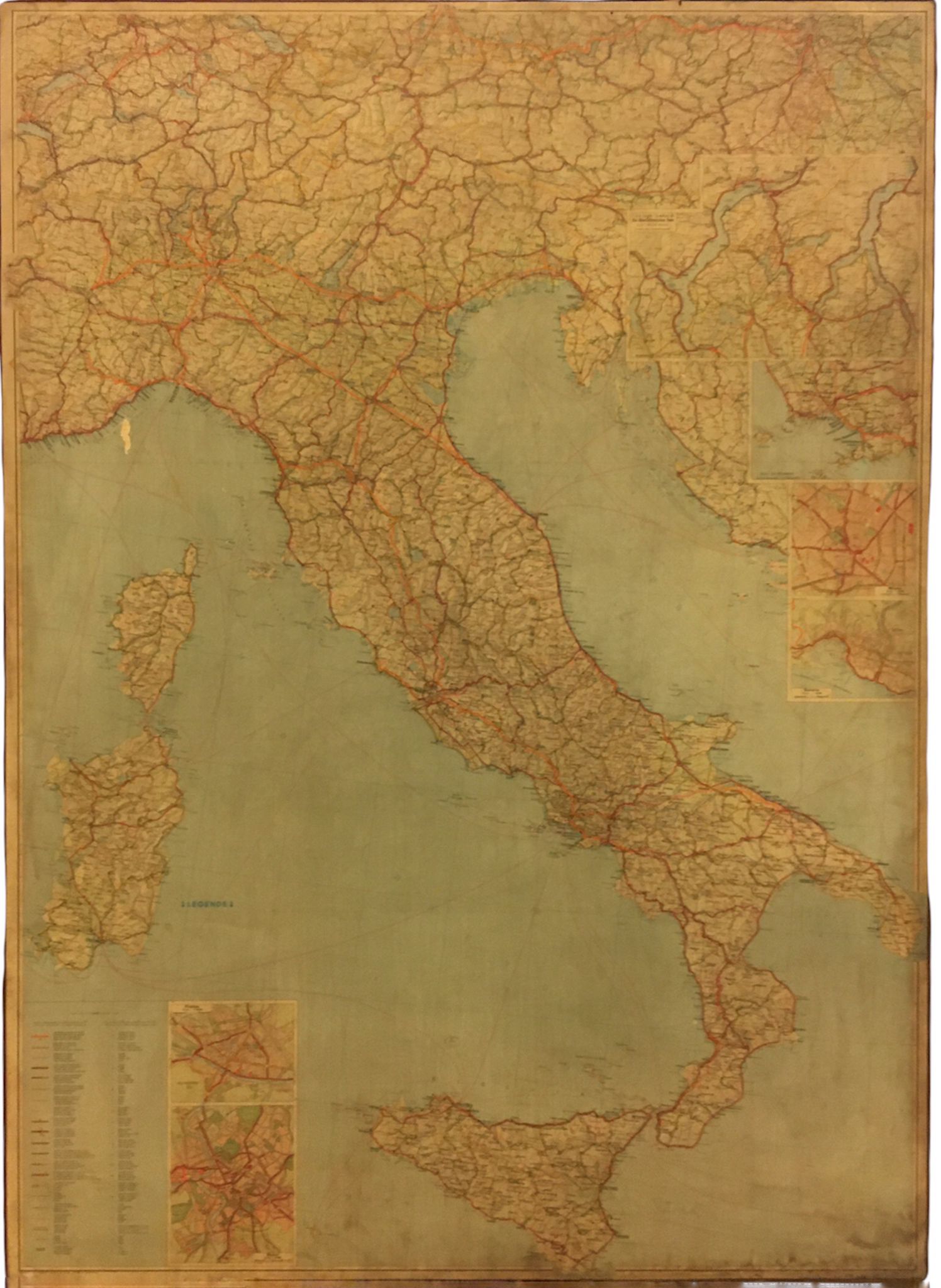 Cartina Geografica Italia  Anni '60 – Tortona4Arte