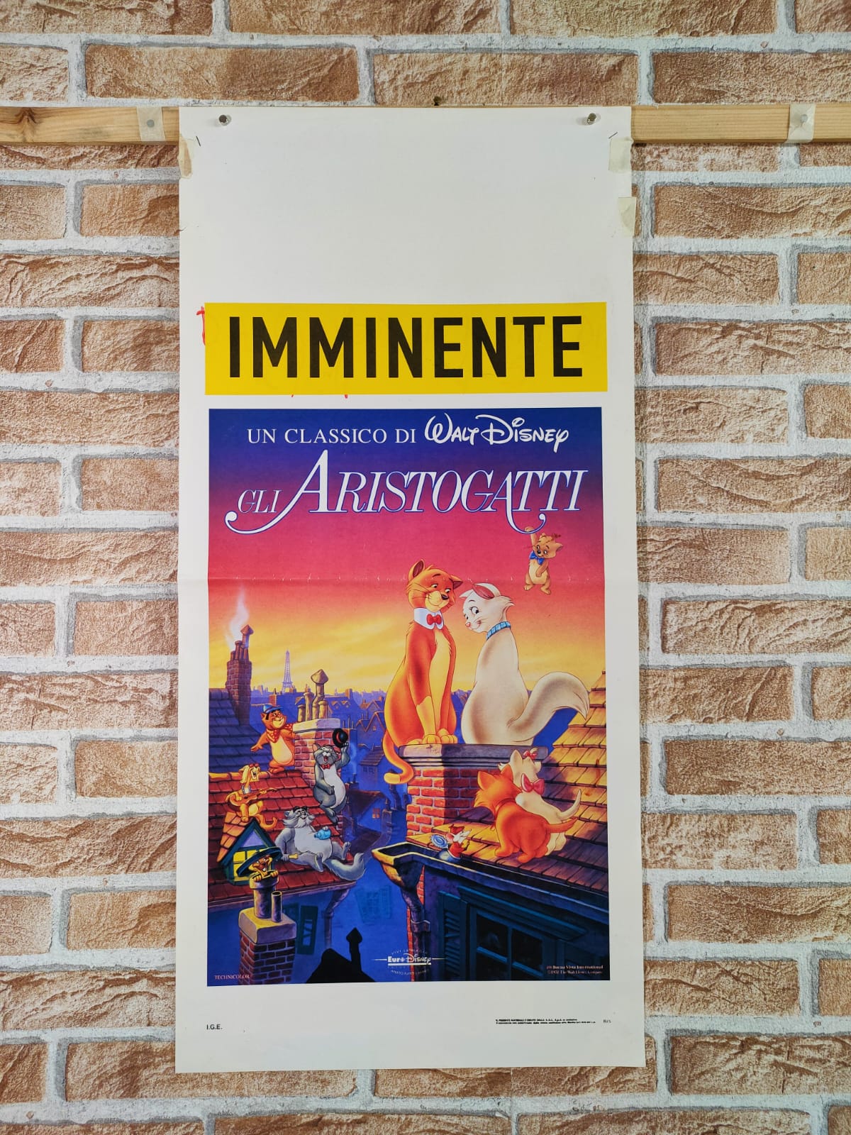 Locandina originale di cinema - Gli Aristogatti Tortona4Arte