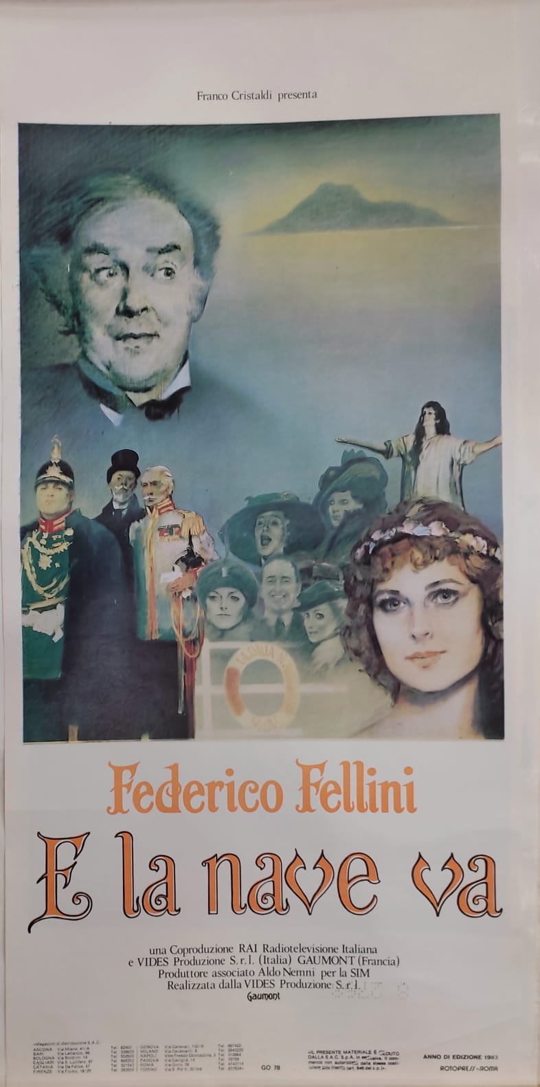 Locandina originale di cinema - E La Nave Va