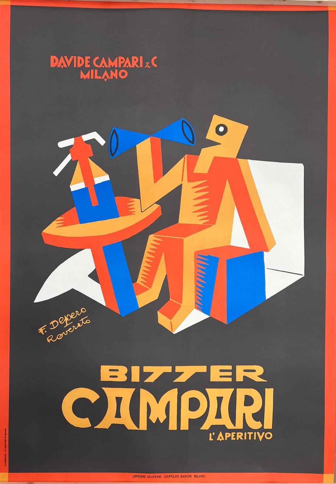 Manifesto pubblicitario Bitter Campari - Fortunato Depero Tortona4Arte