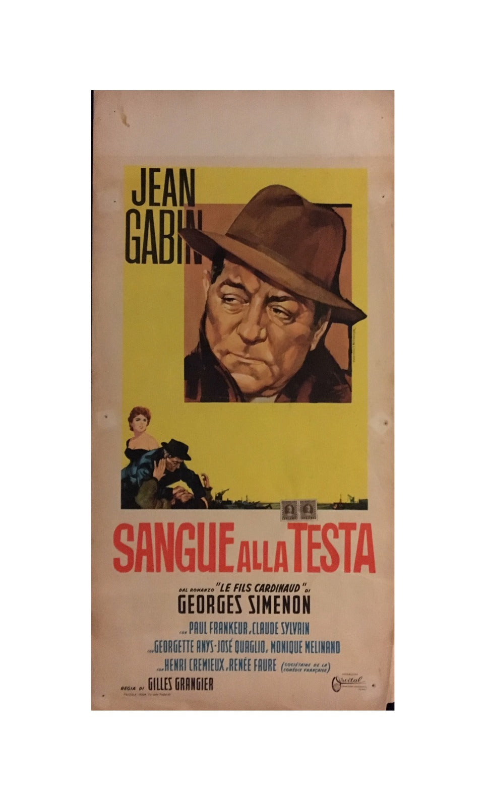 Locandina Di Cinema Originale D'Epoca Sangue Alla Testa 1956 Tortona4Arte