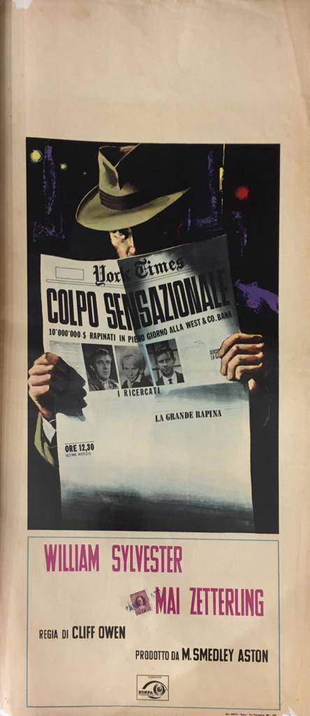 Locandina Di Cinema Originale D'Epoca Colpo Sensazionale 1961 Tortona4Arte