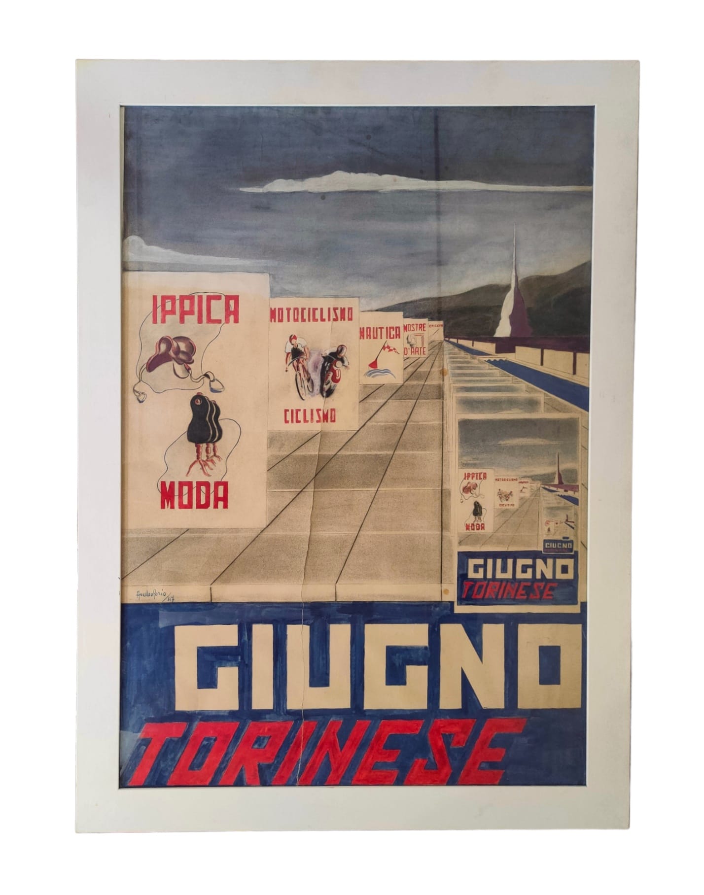 Bozzetto originale a tempera Giugno Torinese Tortona4Arte