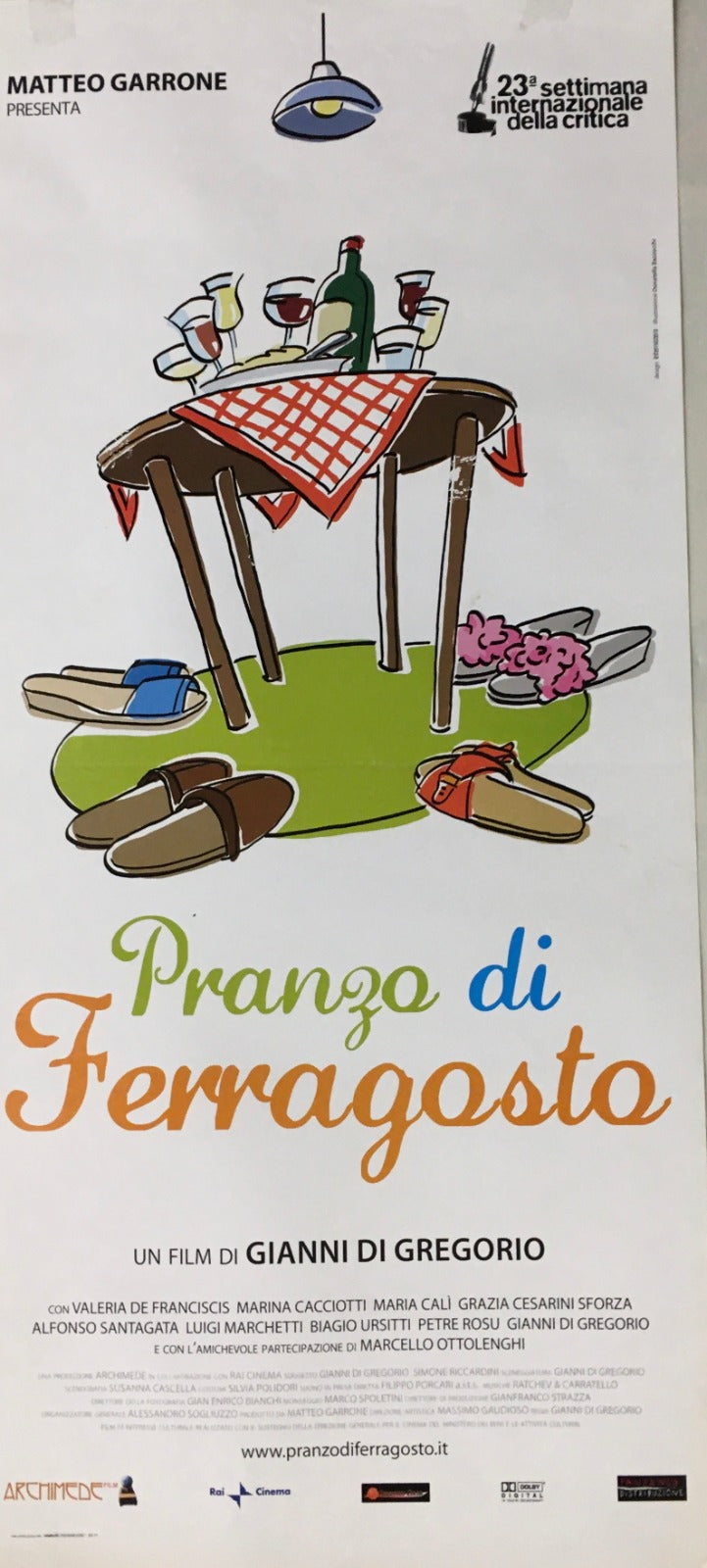 Locandina Di Cinema Originale D'Epoca Pranzo Di Ferragosto 2008 Tortona4Arte