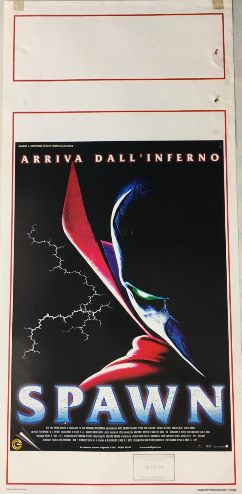 Locandina Di Cinema Originale D'Epoca Spawn 1998 Tortona4Arte
