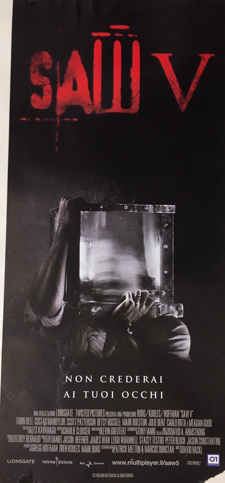 Locandina Di Cinema Originale D'Epoca Saw V 2008 Tortona4Arte
