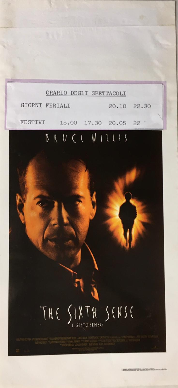 Locandina Di Cinema Originale D'Epoca The Sixth Sense - Il Sesto Senso 1999 Tortona4Arte