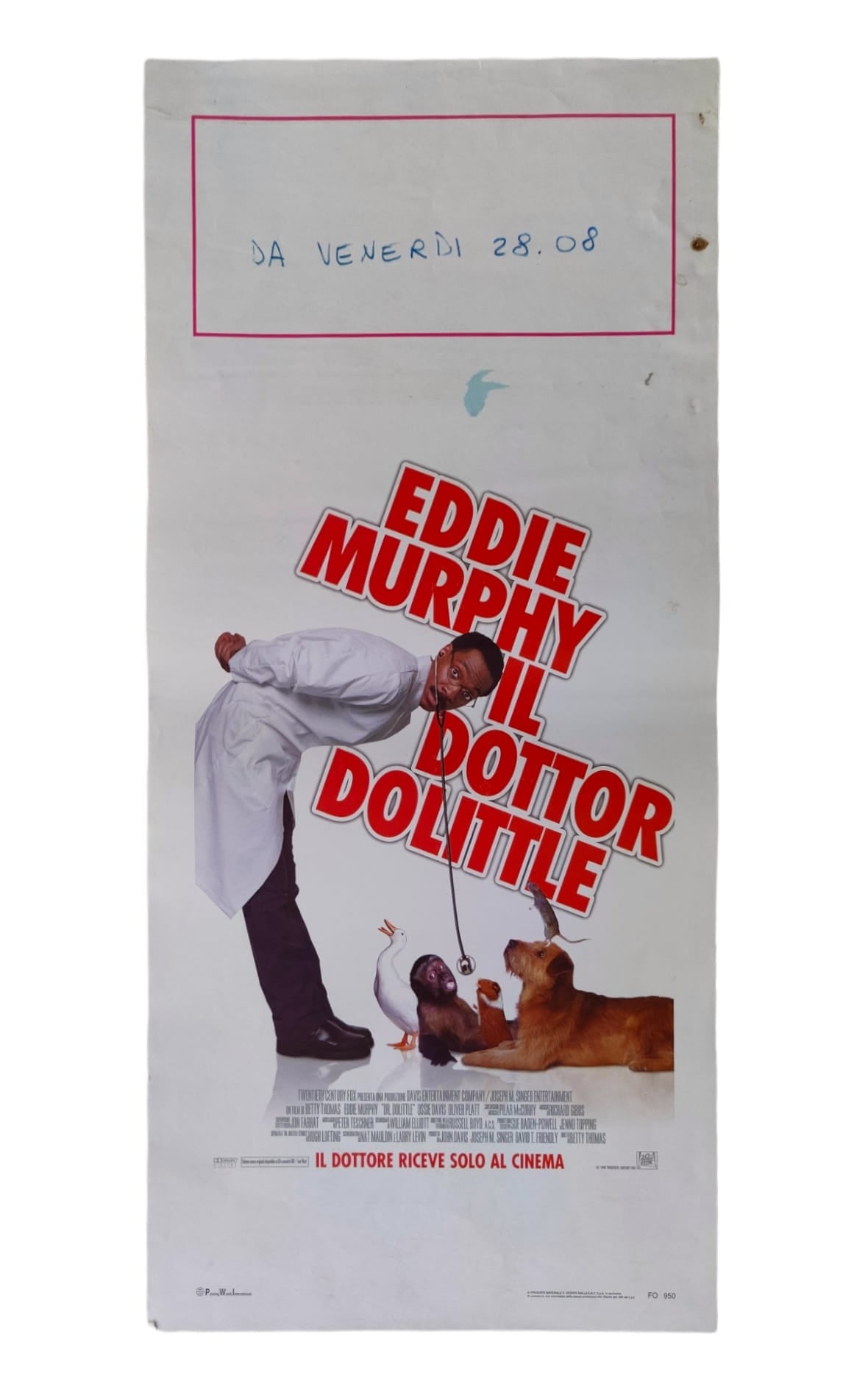 Locandina originale di cinema - Il Dottor Dolittle