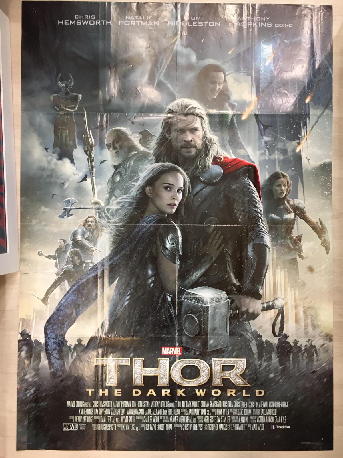 Manifesto Di Cinema Originale D'Epoca Thor: The Dark World 2013 Tortona4Arte