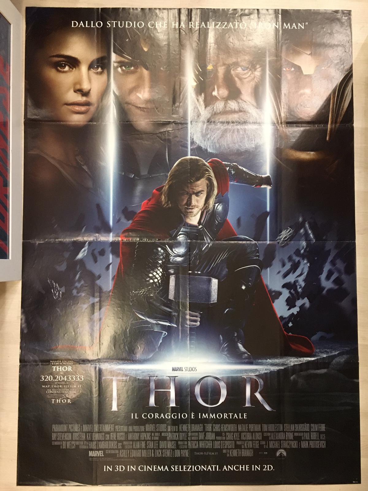 Manifesto Di Cinema Originale D'Epoca Thor 2011 Tortona4Arte
