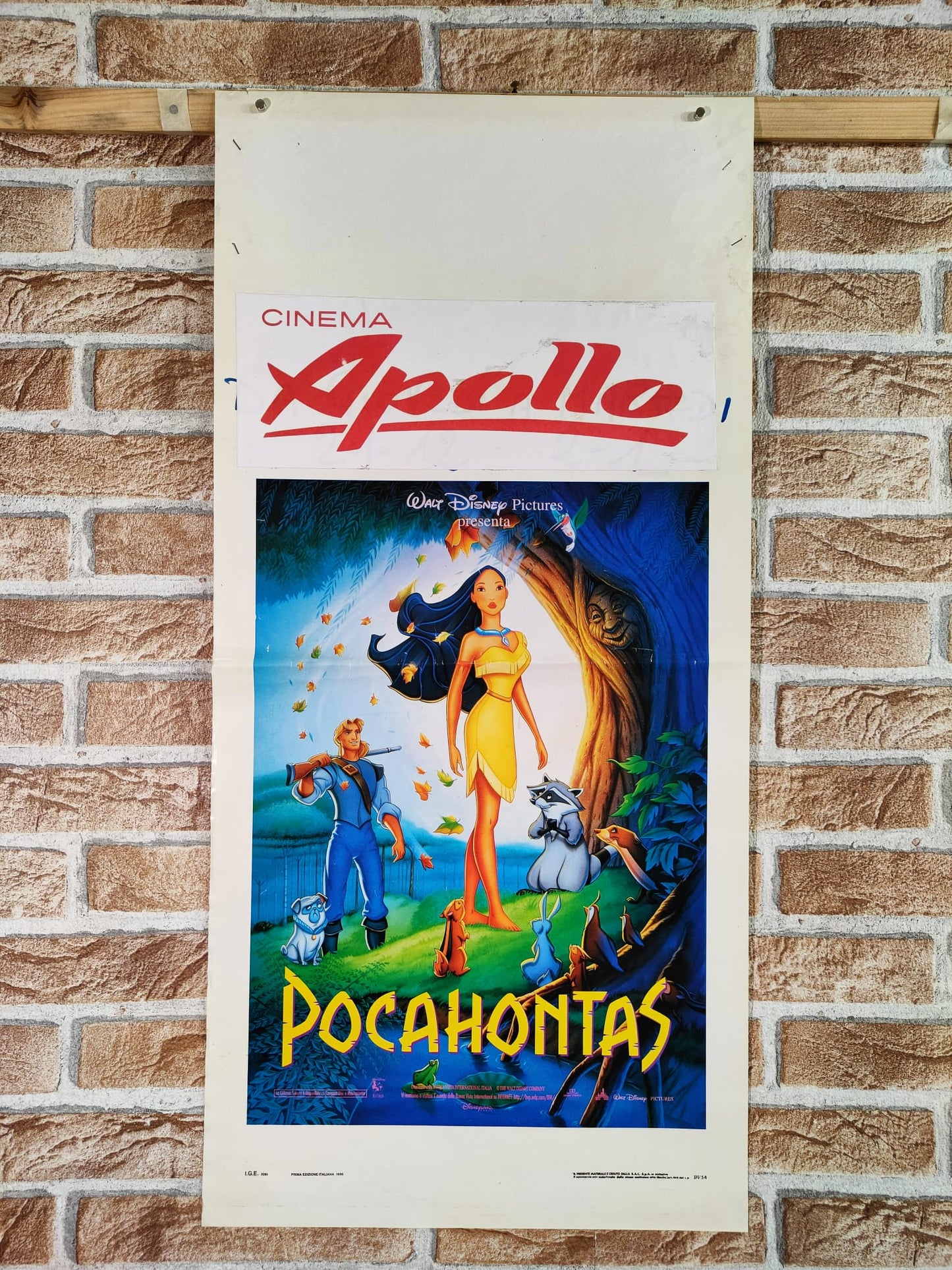 Locandina originale di cinema - Pocahontas Tortona4Arte