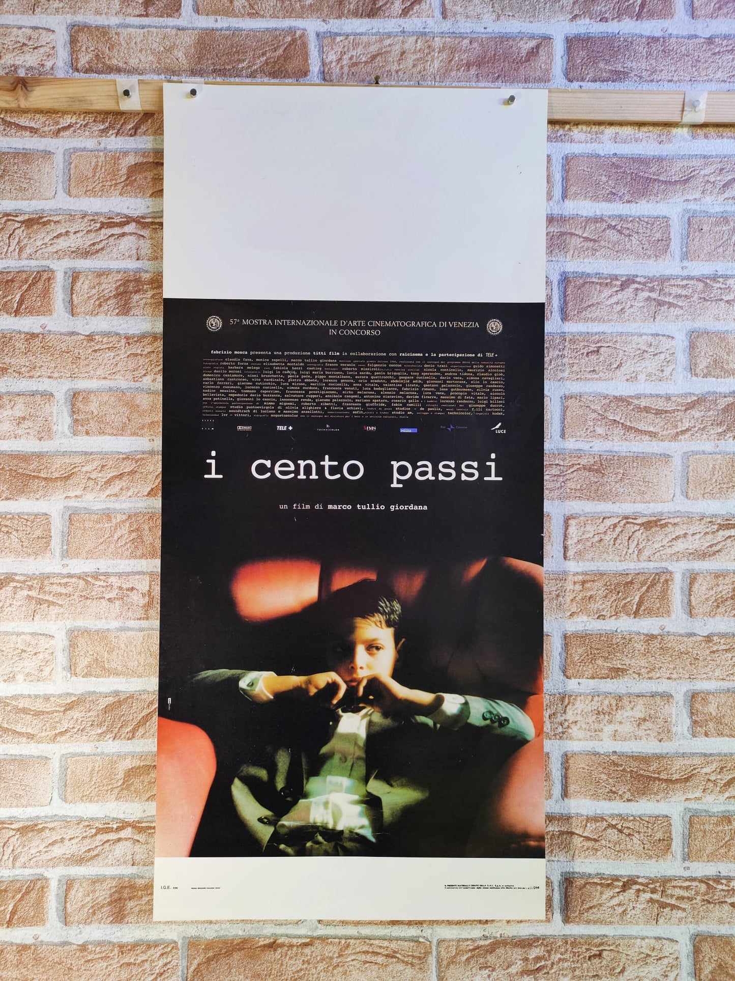 Locandina originale di cinema - I cento passi Tortona4Arte