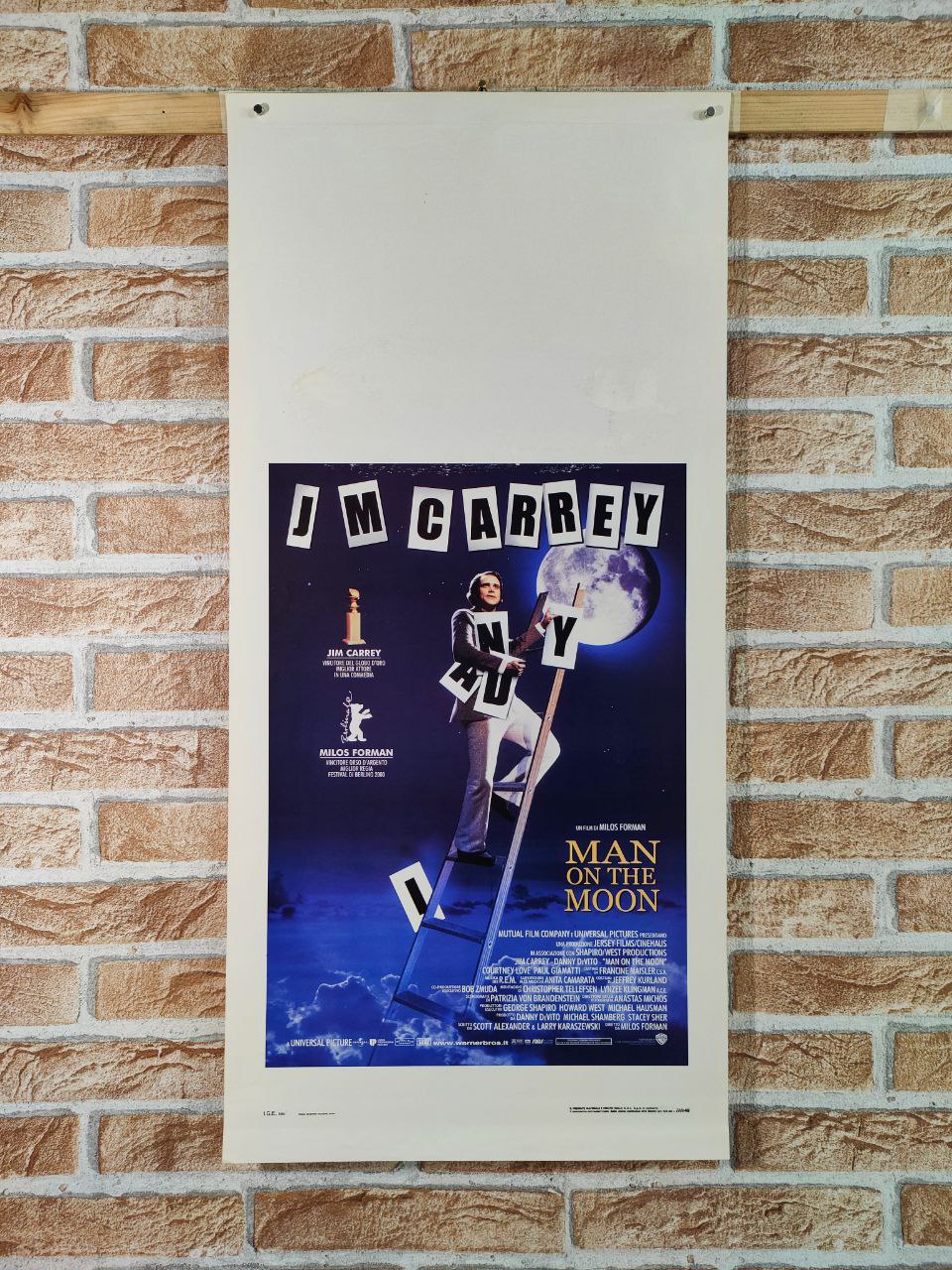 Locandina originale di cinema - Man on the Moon - Jim Carrey