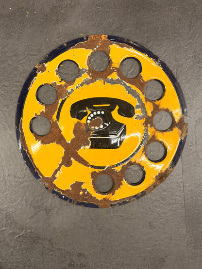 Insegna smaltata originale Telefonica