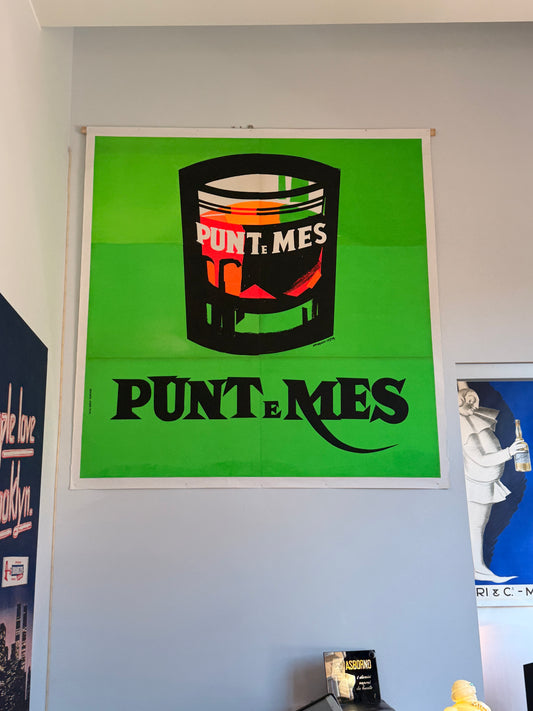 Manifesto pubblicitario originale - Punt e Mes Carpano