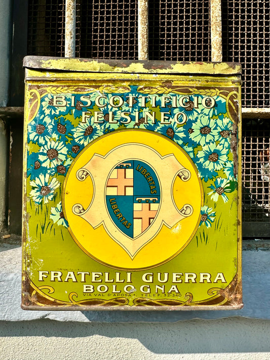 Latta pubblicitaria litografata Fratelli Guerra Bologna