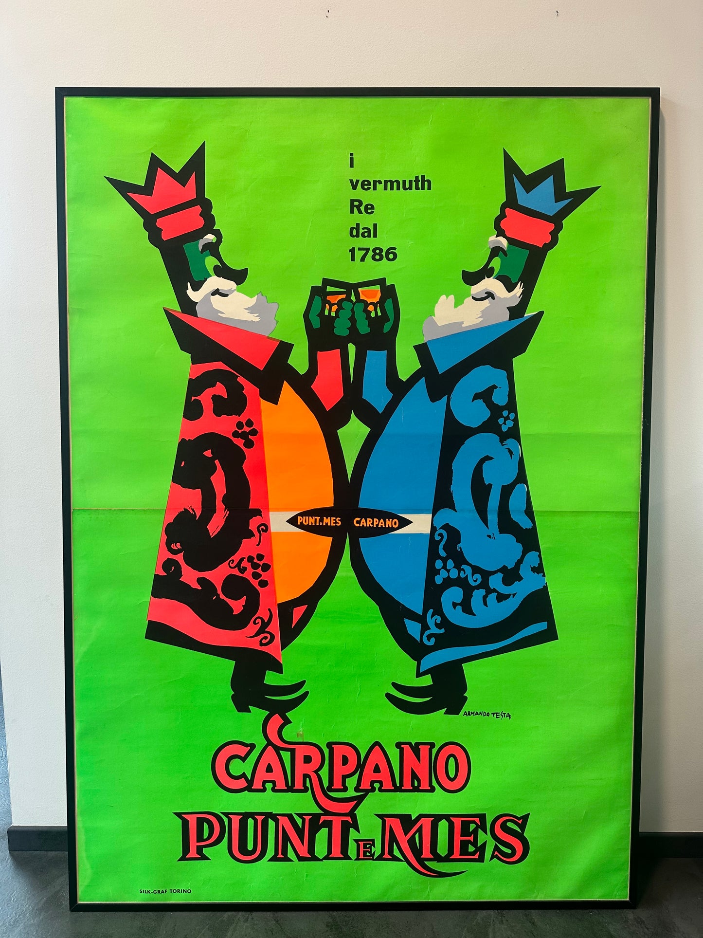 Manifesto pubblicitario originale - Carpano Punt e Mes - Armando Testa