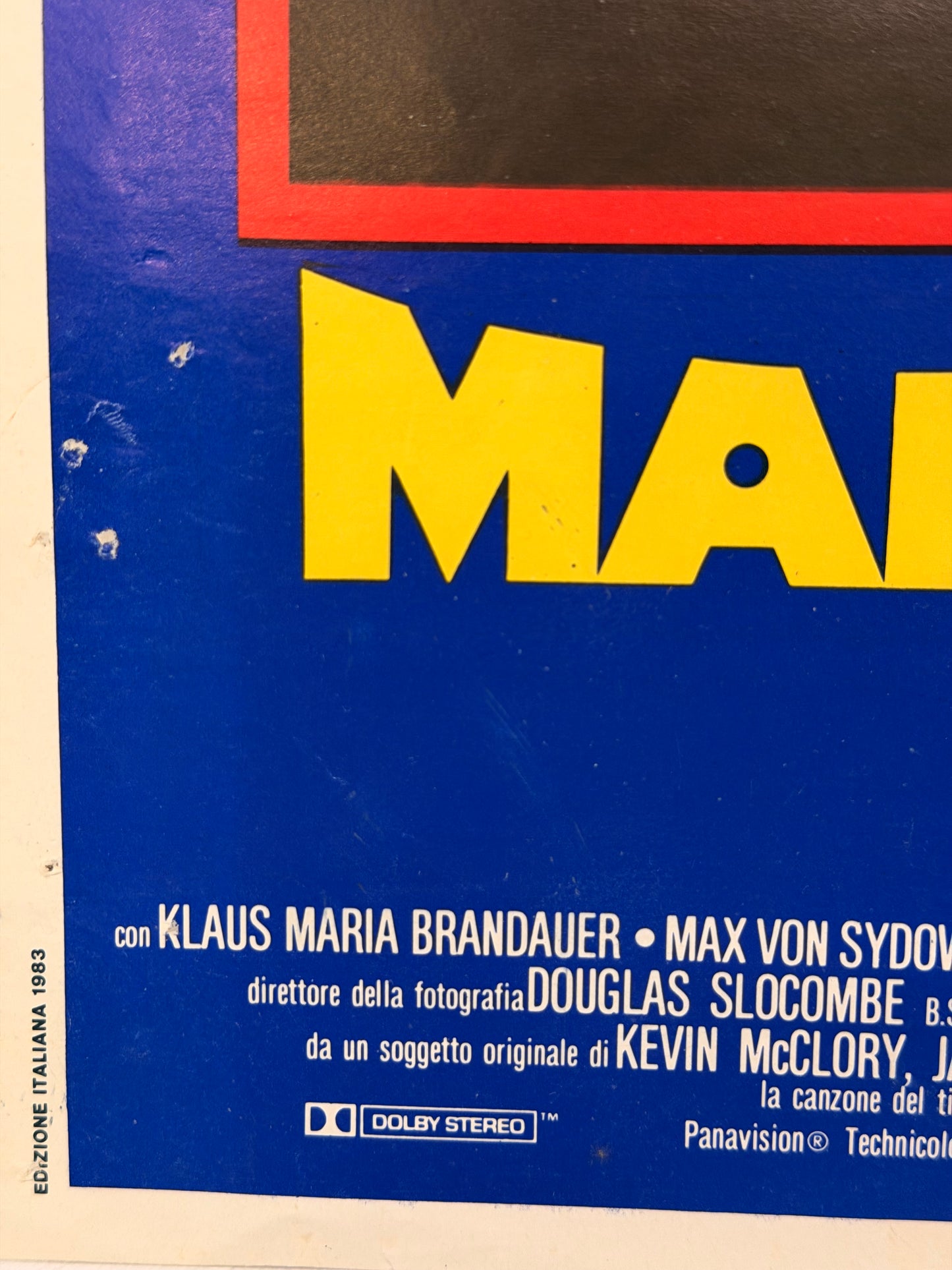 Locandina di cinema - 007 Mai dire Mai - Sean Connery