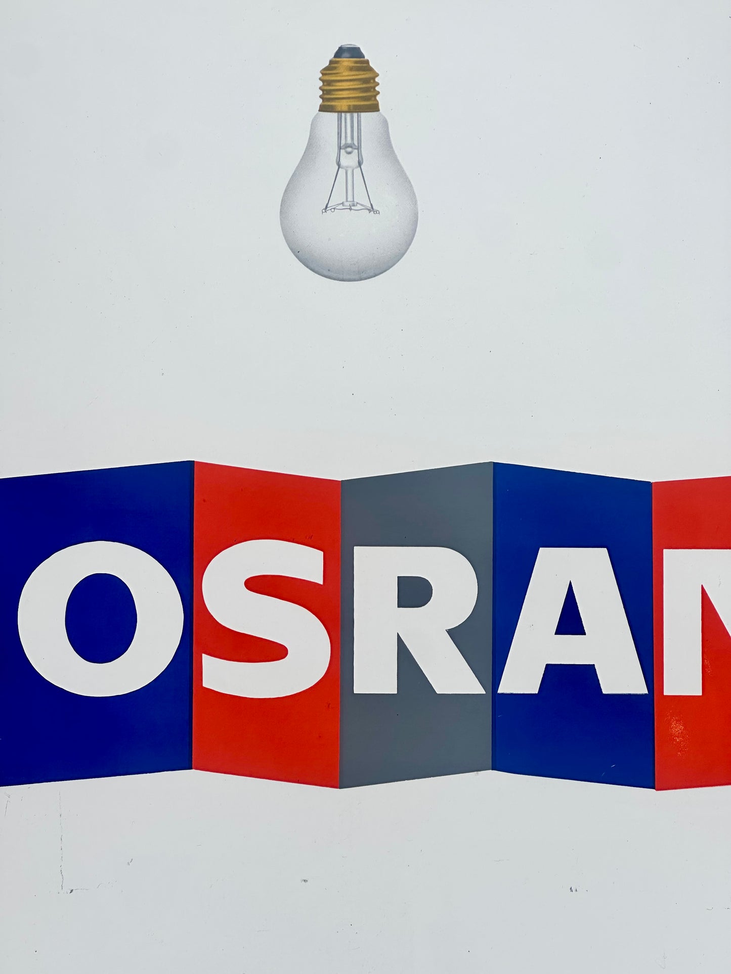 Targa smaltata originale OSRAM