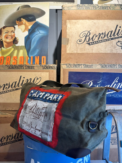 Borsone da viaggio dipinto a mano - Campari