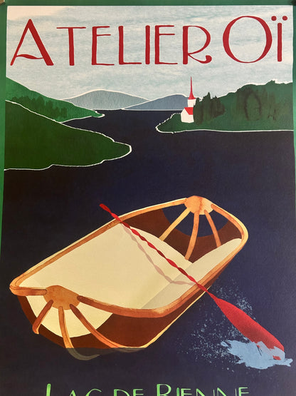 Manifesto originale pubblicitario - Louis Vuitton Lac De Bienne Swing Boat