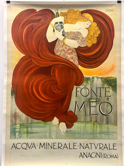 Manifesto pubblicitario originale - Acqua Fonte Meo