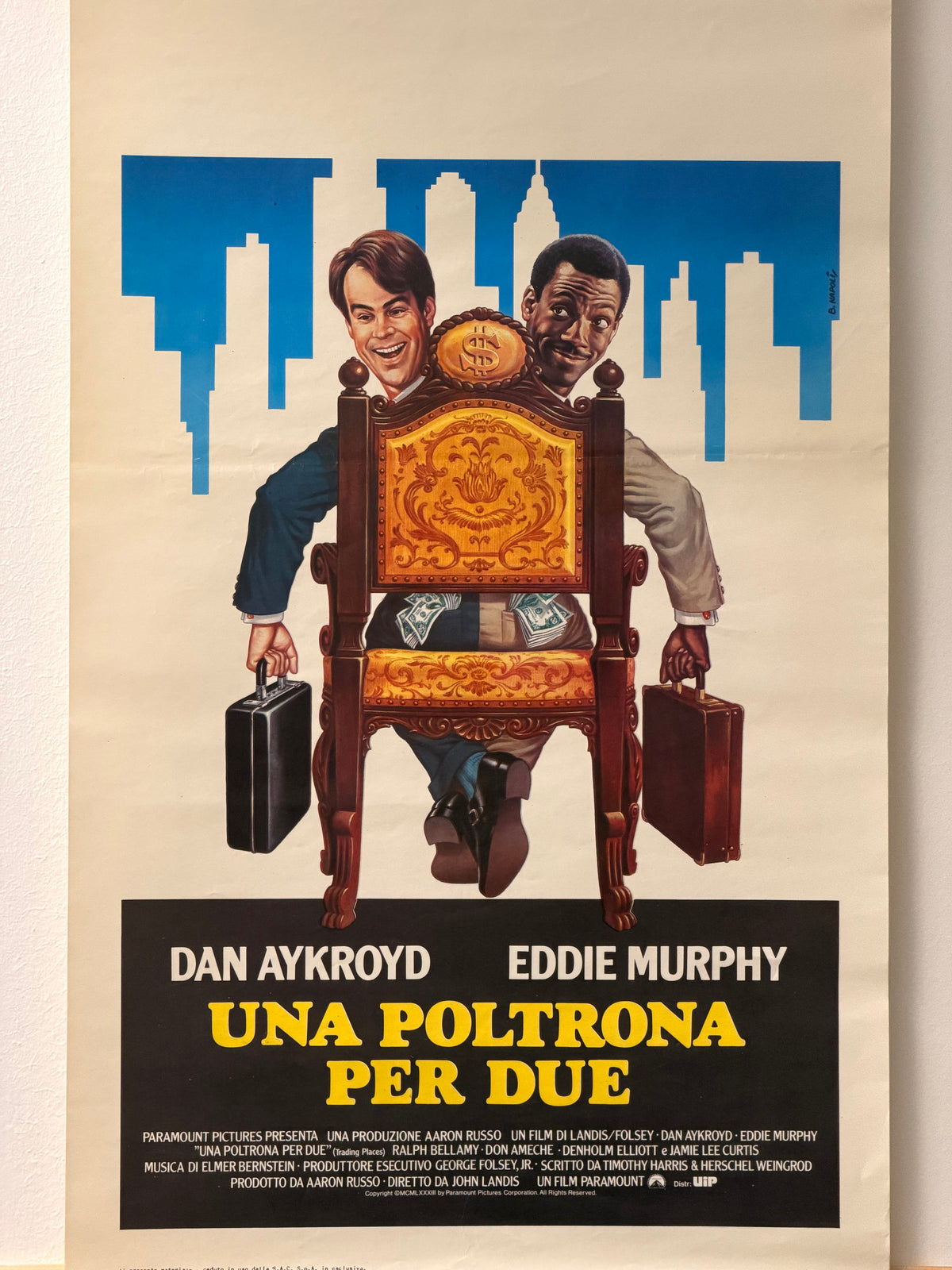 Locandina di cinema - Una poltrona per due