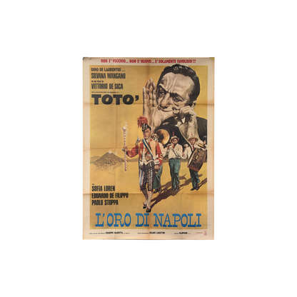 Manifesto originale di cinema - Toto’ L’oro di Napoli