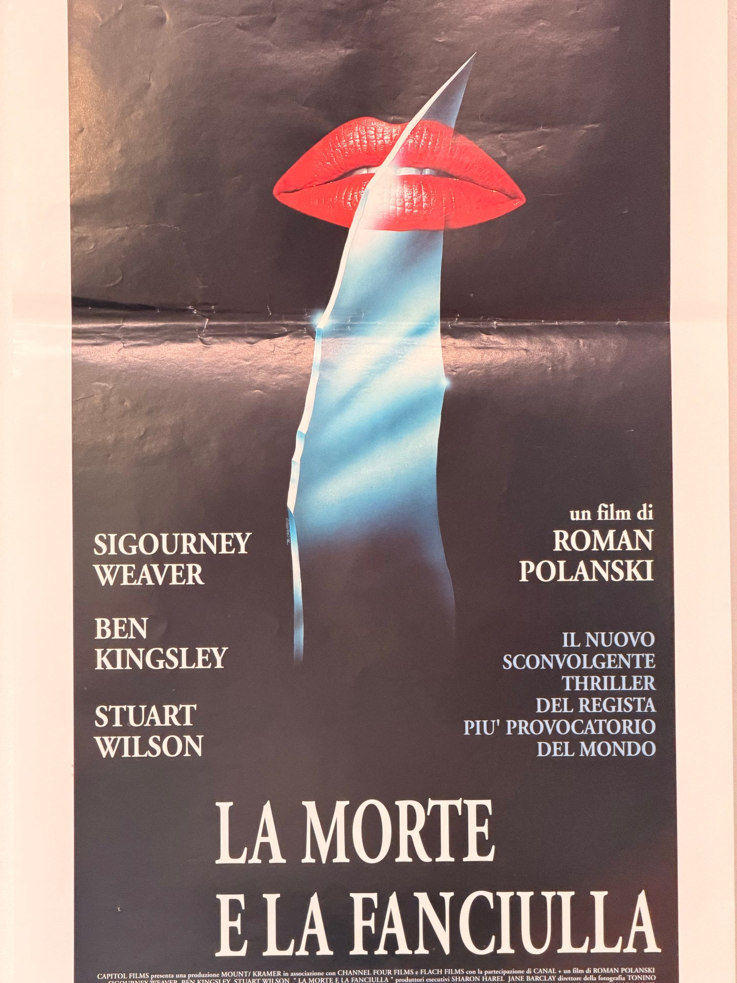 Locandina di cinema - La morte e la fanciulla - Roman Ponlanski