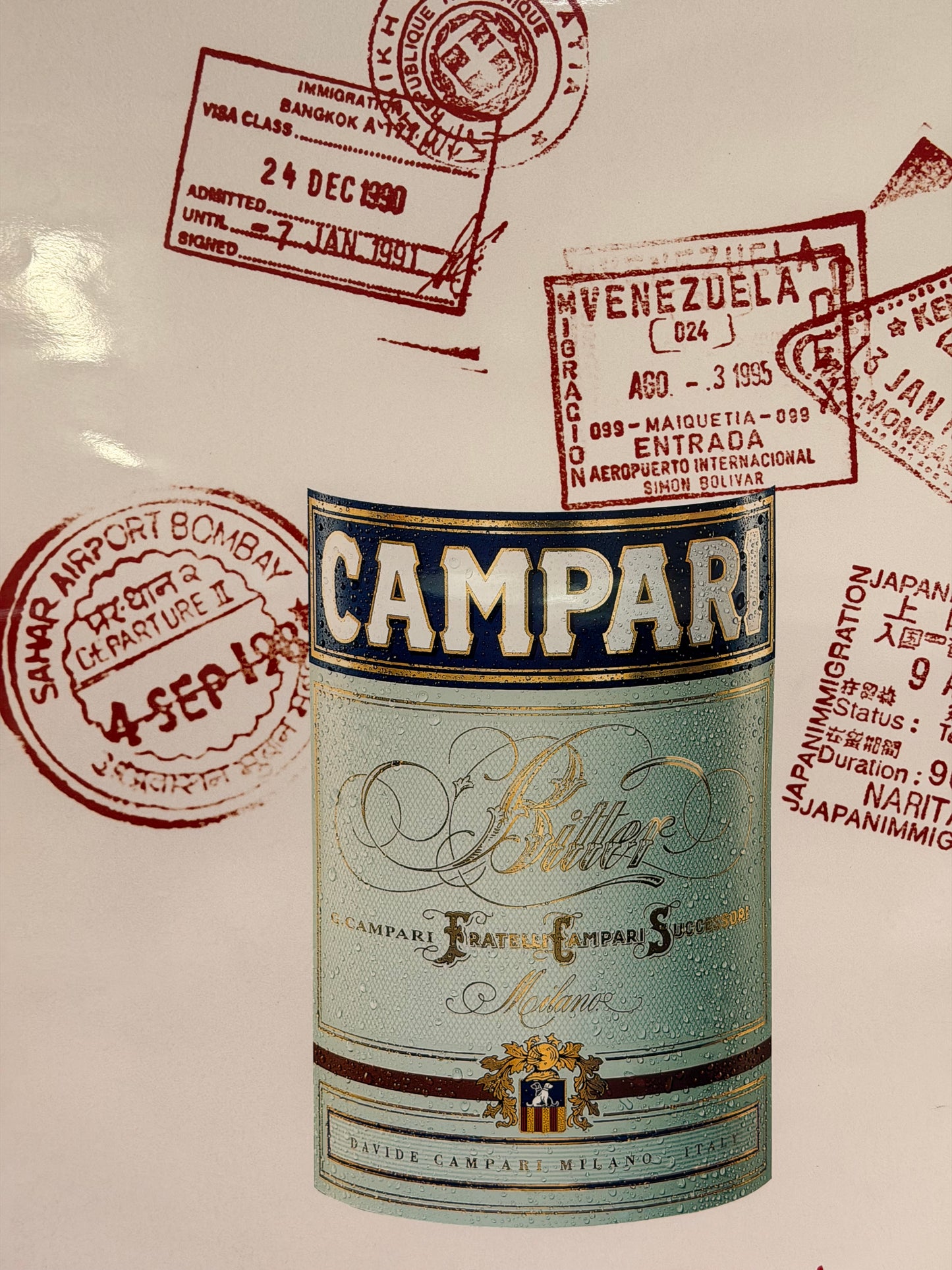 Manifesto pubblicitario originale - Campari Red Language