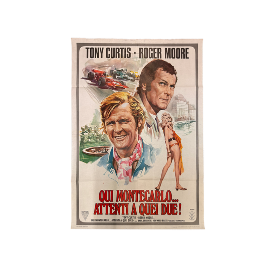 Manifesto di cinema - Qui Montecarlo…Attenti a quei due! - Roger Moore