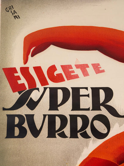 Manifesto originale pubblicitario - Burro Zatti