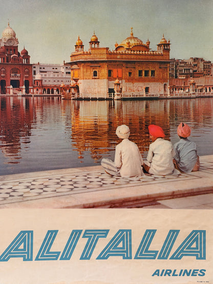 Manifesto pubblicitario originale - Alitalia India