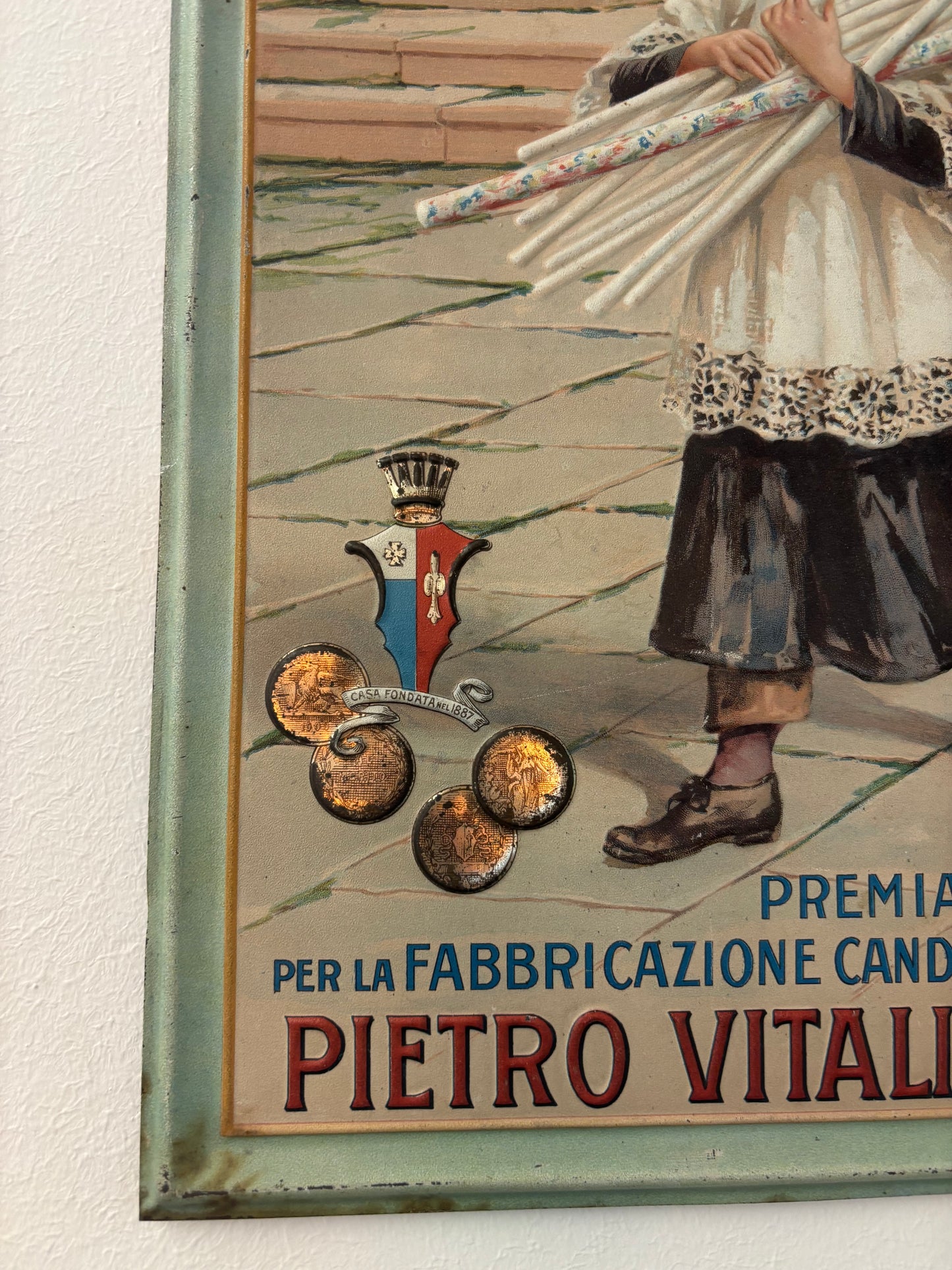 Insegna Litografata Candele e Cera Pietro Vitali