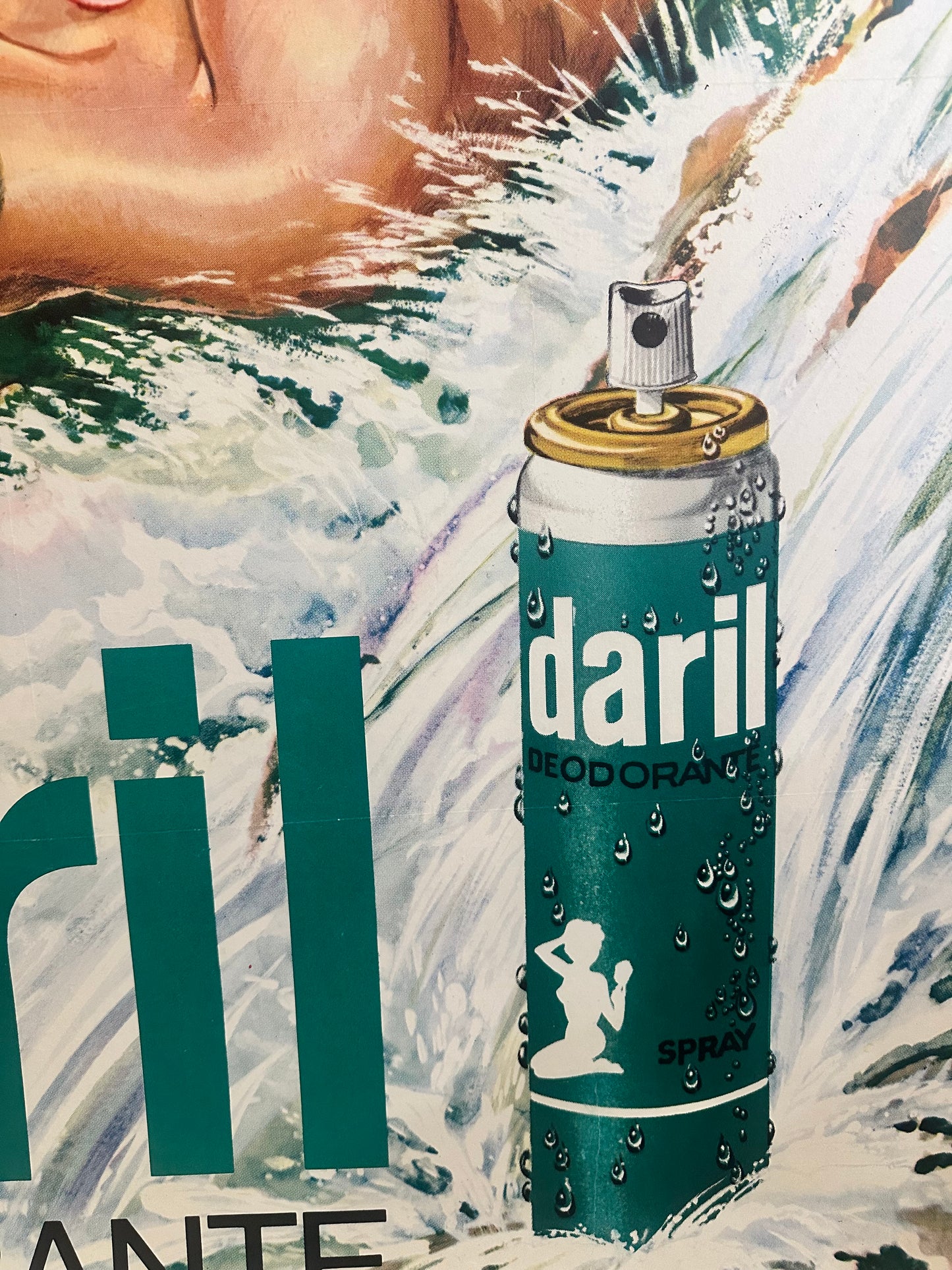 Manifesto originale pubblicitario - Deodorante Daril