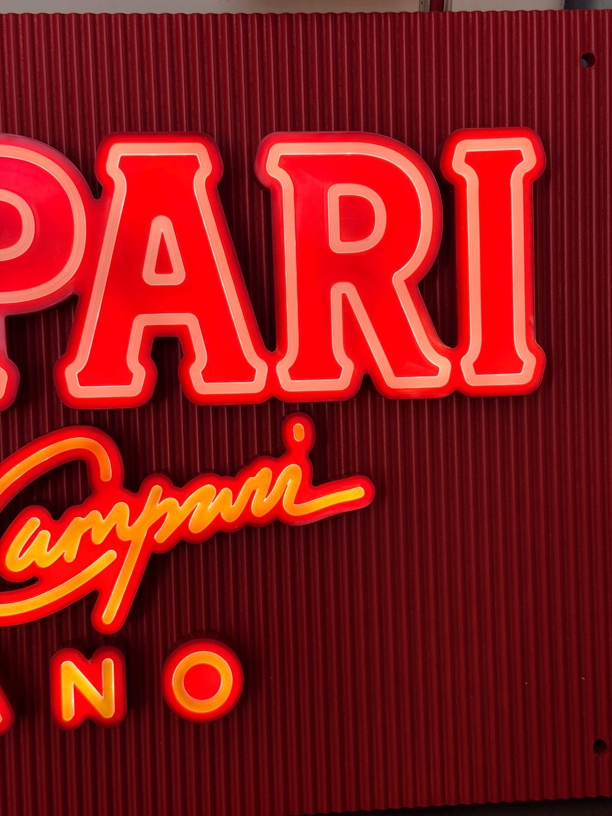 Insegna luminosa originale - Campari Milano