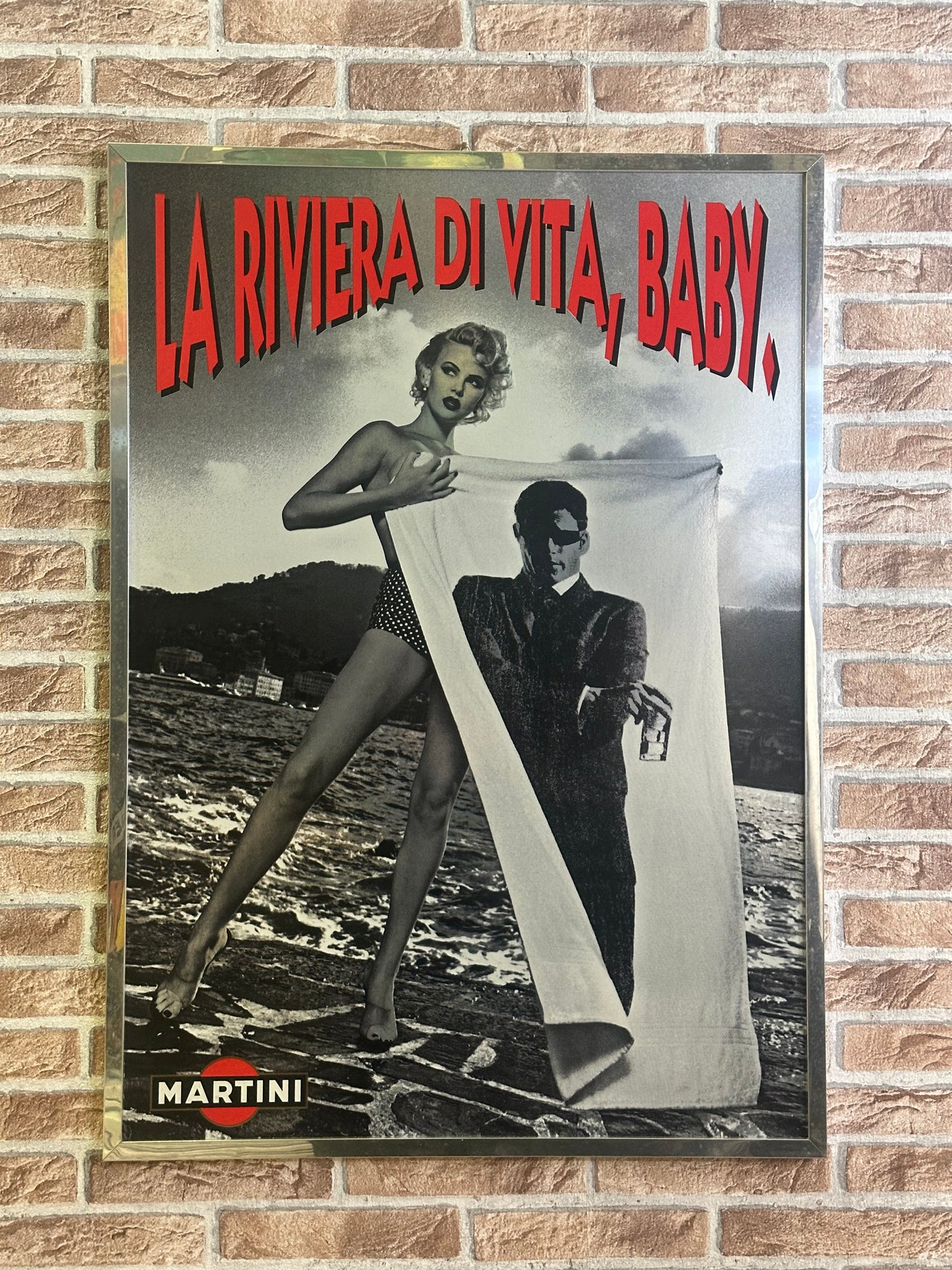Manifesto pubblicitario originale - Martini - La Riviera di Vita - Charlize Theron