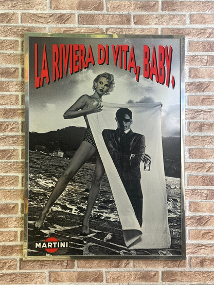Manifesto pubblicitario originale - Martini - La Riviera di Vita - Charlize Theron
