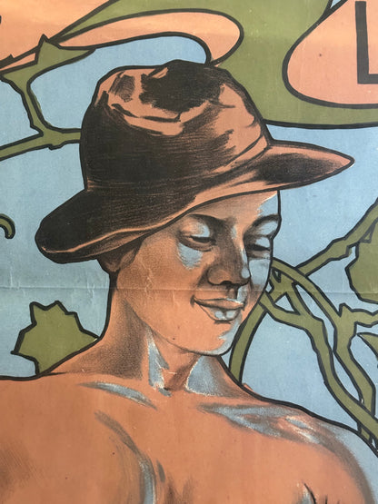 Manifesto pubblicitario originale - Nuova Zolforatrice Reggia Sanremo