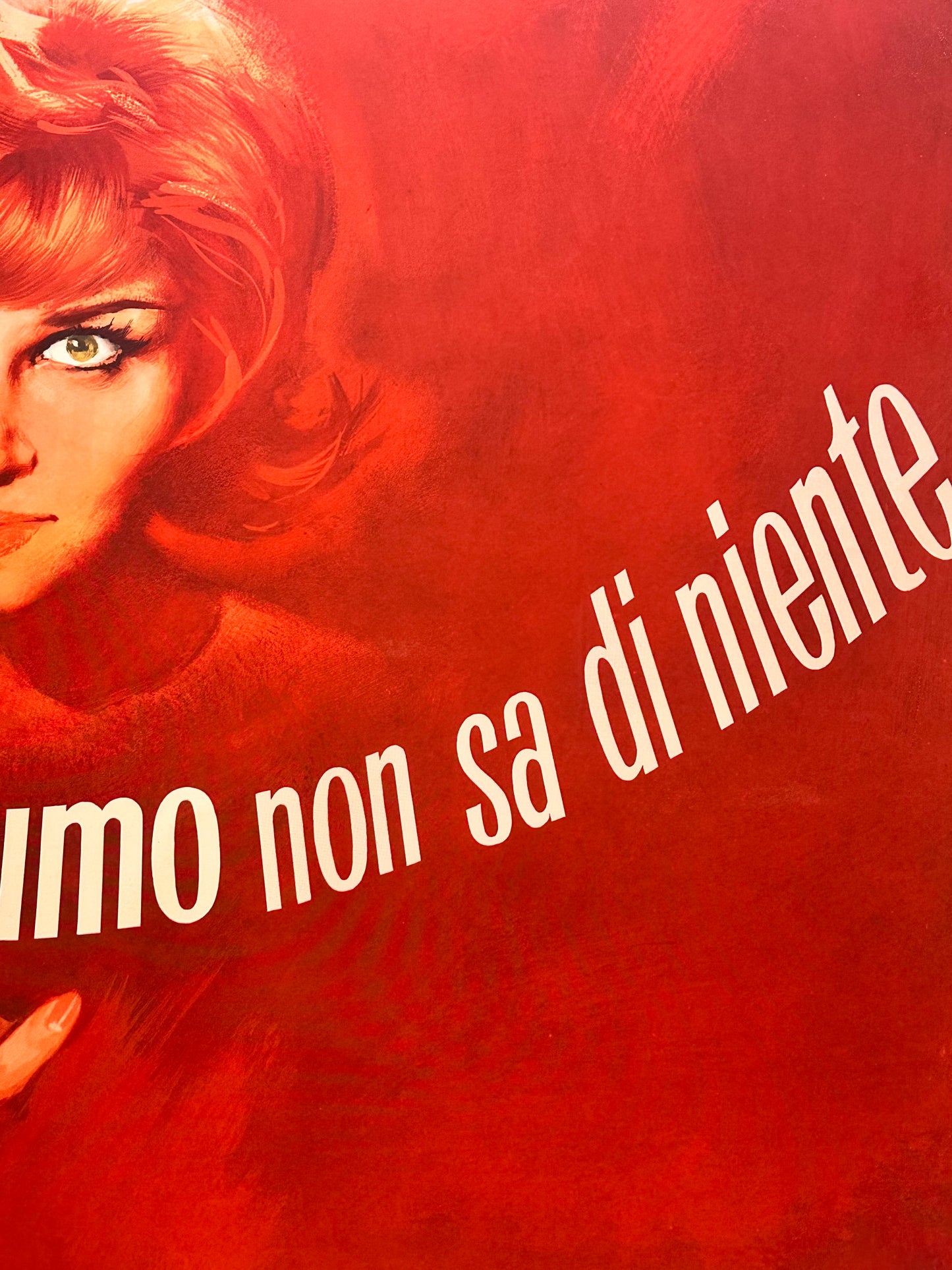 Manifesto pubblicitario originale - una donna senza profumo non sa di niente