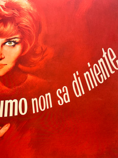Manifesto pubblicitario originale - una donna senza profumo non sa di niente