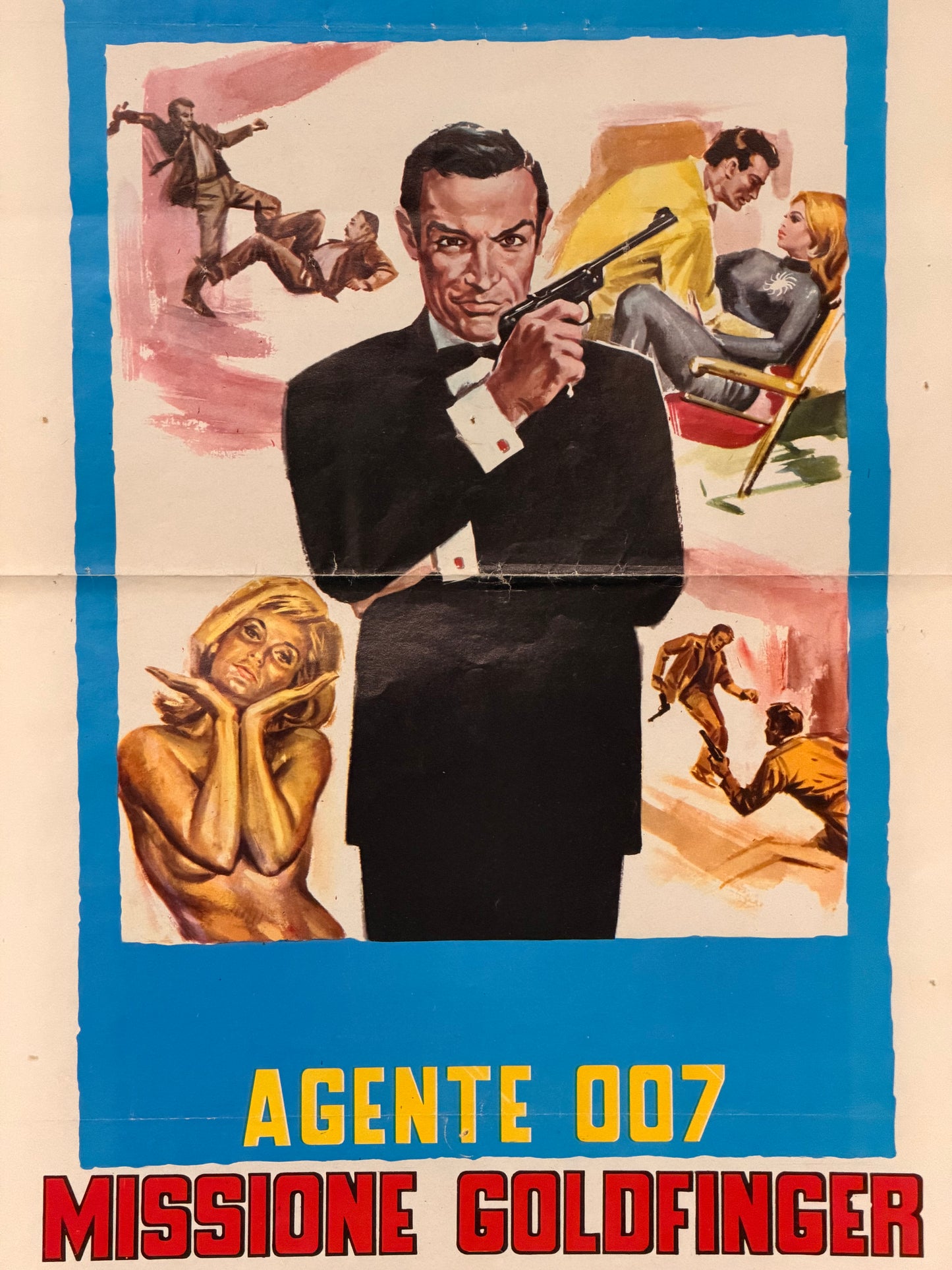 Locandina di cinema - Agente 007 Missione Goldfinger - Sean Connery