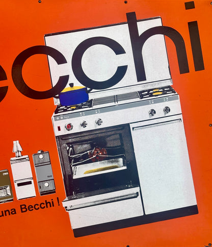 Targa smaltata originale - Becchi elettrodomestici